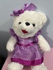 2019 Dan Dee Mty International Snowflake Teddy Bear Purple Dress Plush  read 