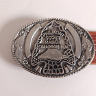Philmont Scout Ranch Buckle   Leather Belt Mens 34 Cimarron Nm Boy Scout Runs Sm
