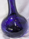 Vintage Glass Genie Bottle Decanter Cobalt Blue Decorative  8 25  Tall
