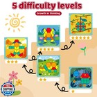 Edutree Wooden Magnetic Pattern Block Set With Cards And Pen  248 Pcs Montess