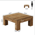 Coffee Table With A Warm Wood Finish And Vintage Wood Grain