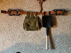Ww2 Utility Field Gear Belt Trench Shovel Pouches Gas Mask Container Mess Kit 
