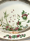 Antique Indian Tree Large 14  Oval Serving Platter Unmarked Late 19th Century