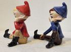Vintage Boy Pixie Elves Holland Mold Figurines 1950s  Lot Of 2  read 
