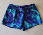 Motionwear Shorts Dance gymnastics Girls Blue Turq purple Swirl Sz Large Child