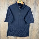 Condor Mens Short Sleeve Combat Shirt Black Tactical Ripstop 1 4 Zip Size Medium
