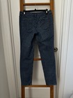 Bar Iii Women   s Size 8 Skinny Jeans Blue white Polka Dot Cotton Spandex Comfort 