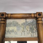 Antique Colonial Wall Mirror American Revolution Print Folk Art 13 5  1930s 