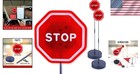 Portable Led Stop Sign   Bumper Sensor - 2 Pack  Safety Enhancement For Garages