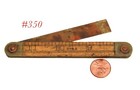 Short Boxwood Brass Stanley 42 Ship Carpenter Bevel Rule Ruler Tool