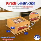 Mt Products Brown Cupcake Boxes 9  X 9  X 4  - Bakery Boxes - Pack Of 150