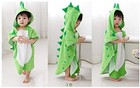 Soft Cotton Baby Bath Towel Beach Towel Bathrobe For Kids 0-4 Years Green Din   