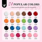 Gel Nail Polish Kit 42 Pcs With Uv Lamp Light Poly Extension Manicure Tool Set