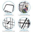 Foldable Grocery Cart Heavy Duty 360 Swivel Wheels Basket Laundry Luggage Black
