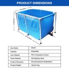 Pvc Fish Pond above Ground Fish Tank goldfish koi Pond With Clear Viewing Pan   