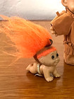 Lot Of 3 Vtg Russ Native American Troll Dolls