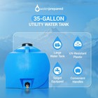 Waterprepared 35 Gal Utility Water Tank W large Cap  3 4  Brass Spigot   Handles