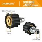 Yamatic Pressure Washer Adapter  M22 Female To 3 8   Quick Connect Plug