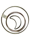 Lot Of 8 Darice Gold Metal Craft Macrame Rings 2x 10in  4x 7in  2x 5in Moons