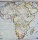1887 Andrees Map - Africa Capeland South Guinea Sudan Egypt Congo Morocco Arabia