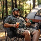 Oversized Xl Camping Chair For Adults - 450lbs Support Heavy-duty Padded Folding