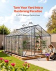 8x12 Ft Polycarbonate Greenhouse heavy Duty Outdoor Green House With Adjustable