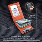 Rfid Men s Leather Slim Bifold Money Clip Wallet Front Pocket Credit Card Holder