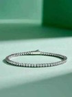 Diamond Tennis Bracelet Lab Created 4ct Round Cut Women s 14k White Gold Plated