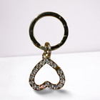 Coach Rhinestone Heart Keychain   Key Charm  Bag Charm Ladies Gold Dm8554