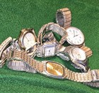 Lot Of 5 Great Variety Vintage Wristwatches Timex  Fossil Etc Metal