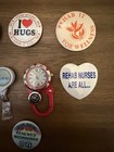 Vintage Rehab Nurse Pinback Button Lot Badge Reel Watch Compass Medical 8 Pc