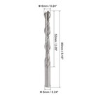 6mm Dia 52mm Cutting Length High Speed Steel 2 Flutes Ball Nose End Mill 2pcs