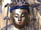 Y4210 Statue Buddha Sitting Figure Figurine Shrine Japan Antique Vintage