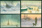 Norway 1918  Fram Cards  4 Diff  All Postally Used  Quite Nice  Scarce   Vf