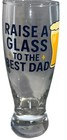    raise A Glass To The Best Dad   14 75oz Fathers Day b-day Beer Drinking Glass-new
