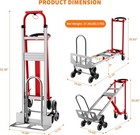800lbs Stair Climbing Cart 3-in-1 Heavy Duty Folding Hand Truck Dolly W wheels