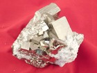 Big  Pyrite Crystal Cube Cluster With Druzy Quartz Huanzala Mine Peru 988gr