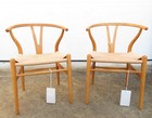 Pair Of Hans Wegner For Carl Hansen Ch24 Wishbone Side Dining Chairs Mid Century
