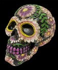 Day Of The Dead Sugar Large Skull Skeleton Head Daisy Sculpture Halloween Decor 