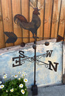 Vintage Salvaged Weathered Rustic Metal Rooster cockeral Weather Vane