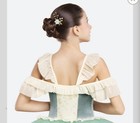 Revolution Dancewear Girls Dusty Sage Tutu Dress Short Sleeve Polyester Ma