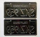1963 California License Plates 1966 Corvette 1966 Mustang 1966 Validation