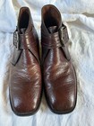Men s Vintage 60s Freeman Free-flex Buckled Ankle Boots Mod Brown Leather 9 5 C