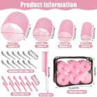 Hair Rollers Self Grip Set 4 Sizes Heatless Curlers With Clips And Bag Salon