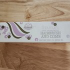 Vintage Nos Stanley Lilac Lavender Pearlescent Hairbrush Comb Set  1001