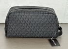 Michael Kors Men s Black Signature Logo Travel  toiletry Kit Bag Nwt  198