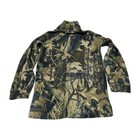 Columbia Jacket Youth Medium Green Camouflage Fleece Mock Neck Full Zip