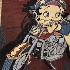 Vintage Betty Boop    oh Betty     Motorcycle Woven Tapestry Blanket 56x45 Usa