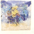 Vintage 1983 Mildred Fischer Signed Ooak Handmade Paper Fiber Mixed Media Framed