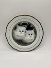 Vintage Japan Kitchy Domed Kittens Kitty Cat Collectible Plate Bubble Glass 10 